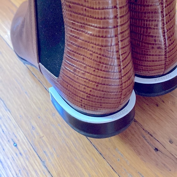 Kenzo Paris pointed toe Chelsea ankle boots brown sz 8 - Picture 3 of 9